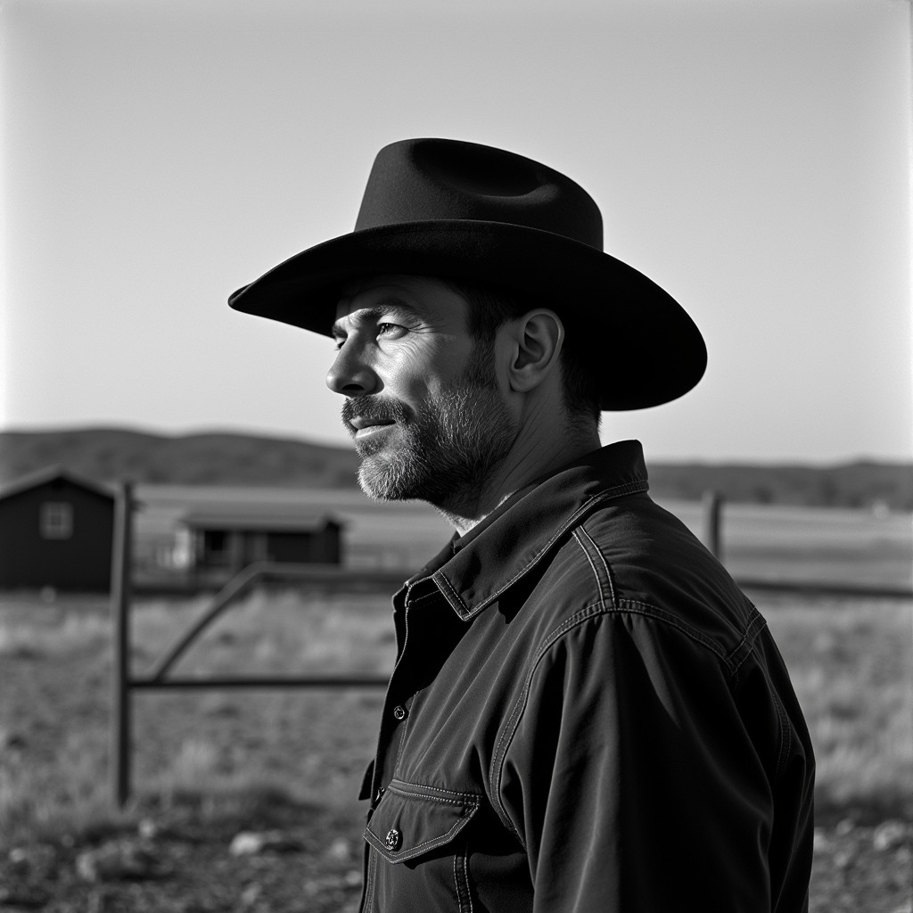 Free Rugged Western Profile Image - Cowboy, Western, Monochromatic ...