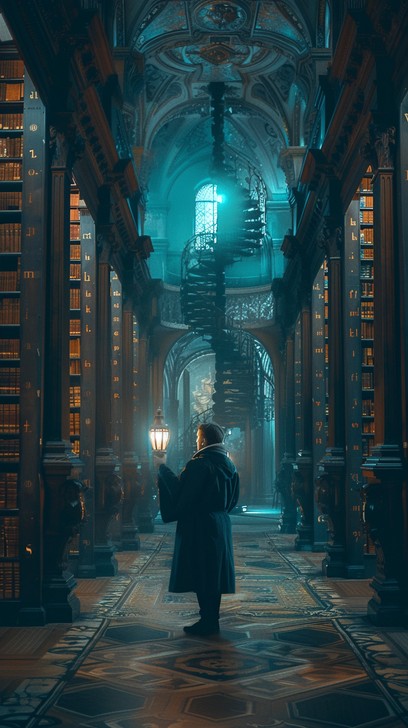 Free Mystical Library Encounter Image - Library, Wizard, Apprentice ...