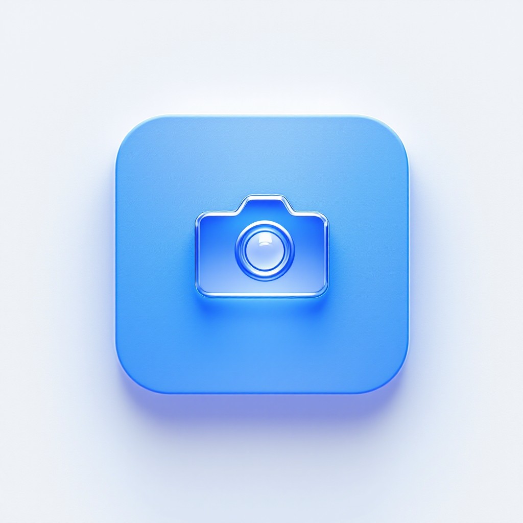 Free Floating Camera Icon Image - Camera, Blue, Minimal | Download at ...