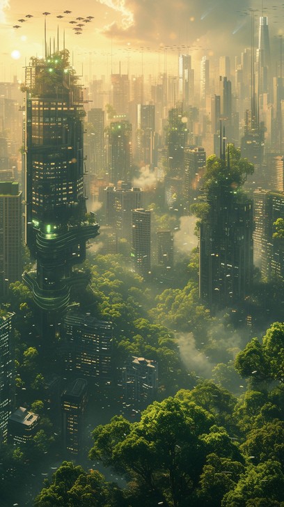 Free Futuristic Cityscape Glow Image | Download at StockCake