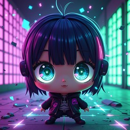 Free Cyber Chibi Cutie Image - Chibi, Cyberpunk, Anime | Download at ...