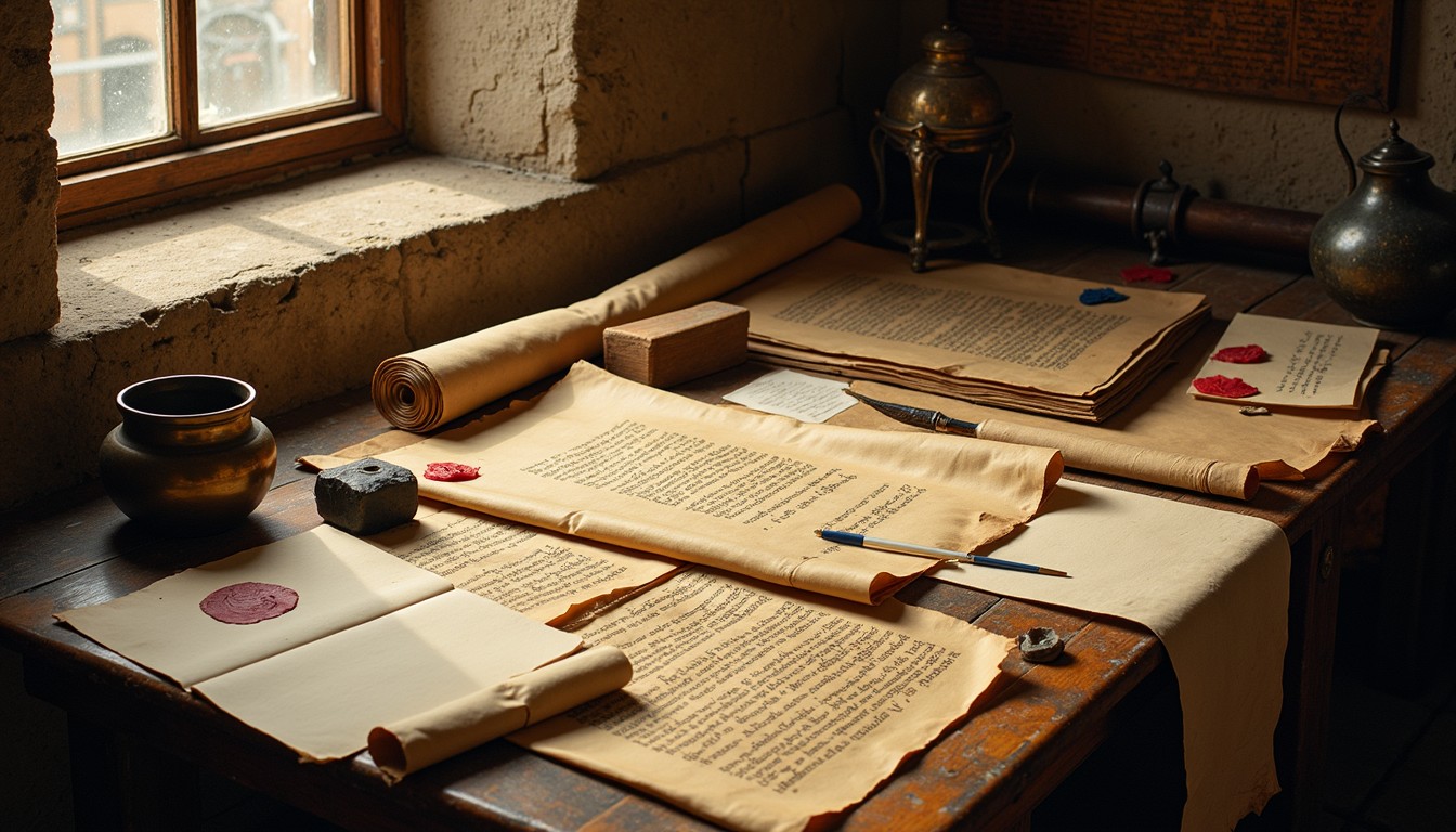 Free Medieval Writing Desk Image - Manuscript, Parchment, Quill ...