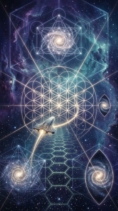 Geometric Patterns In Space Free Cosmic Geometry Journey Image - Spacecraft, Geometry, Cosmic ...