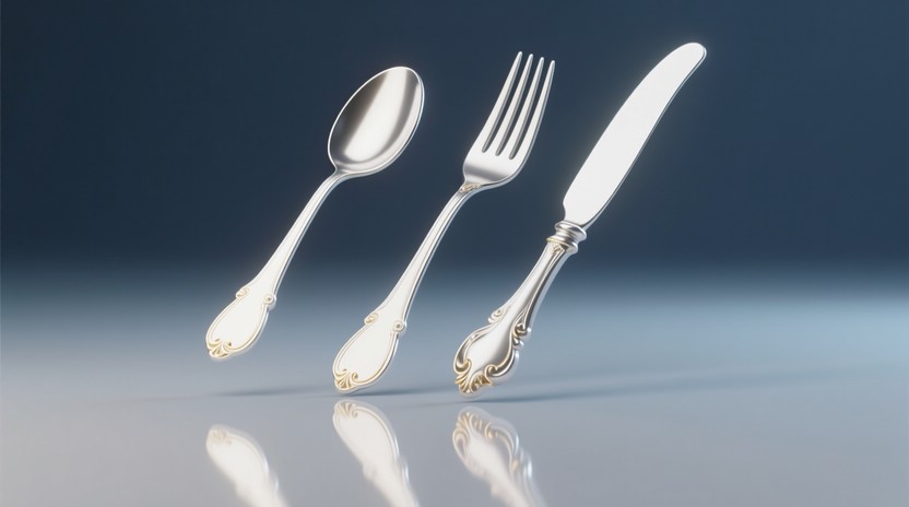 Free Elegant Silver Design Image - Silverware, Minimal, Geometric ...