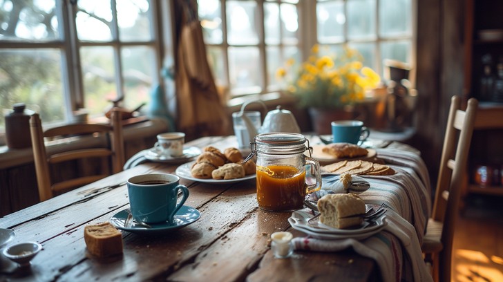Free Cozy breakfast table Image - Cozy, Breakfast, Steaming | Download ...