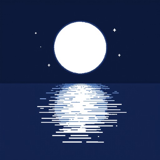 Free Moonlit Pixel Serenity Image - Moonlight, Pixel, Minimalist ...