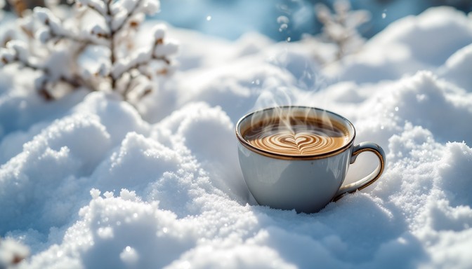 Free Winter coffee moment Image - Coffee, Snow, Winter | Download at ...