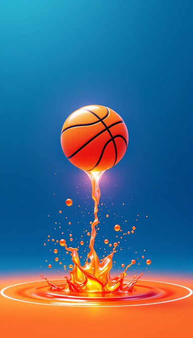 Free Rising Basketball Energy Image - Basketball, 3d, Illustration ...