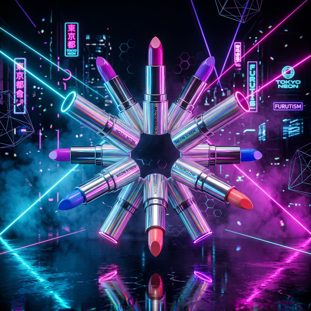 Pyropunk Cosmetics Free Cyberpunk Lipstick Art Image - Cyberpunk, Lipstick, Neon ...