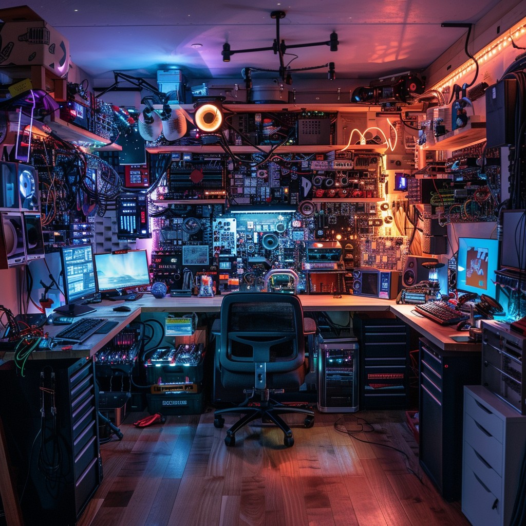 Free Tech Enthusiast's Haven Image - Technology, Electronics, Workshop ...