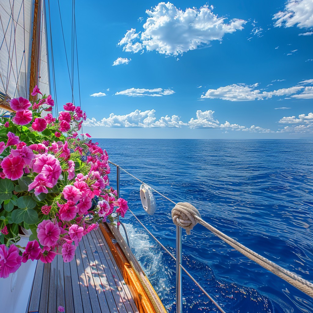 Sailing Innerbloom Free Sailing Floral Bliss Image - Sailing, Ocean, Flowers | Download at ...