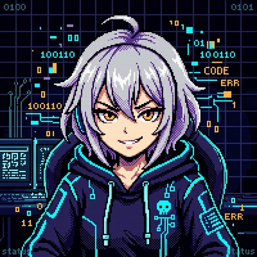 Free Pixel Hacker Girl Image - Pixel, Hacker, Anime | Download at StockCake