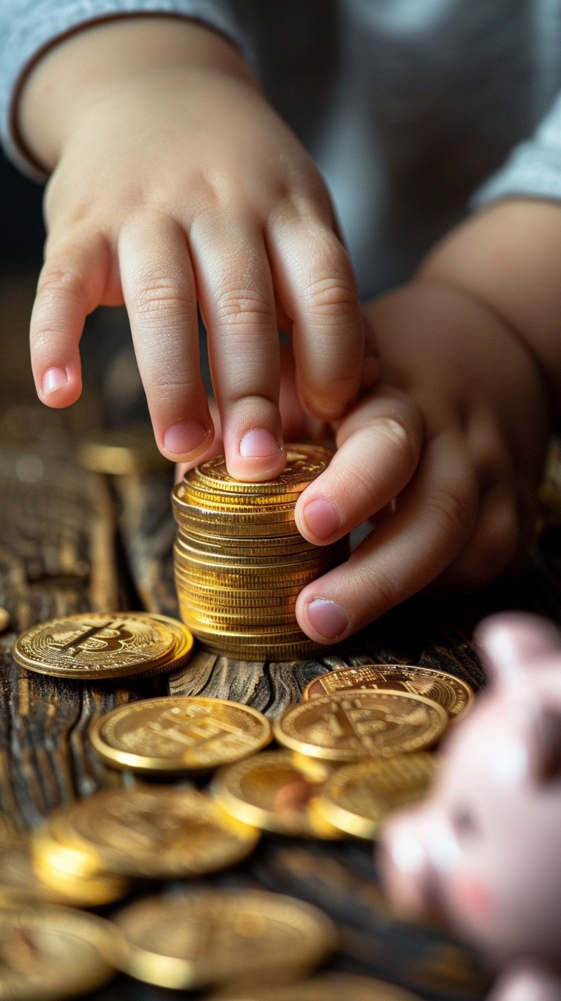 Child Cash Stack Free Child Stacking Coins Image - Child, Coins, Saving | Download at ...