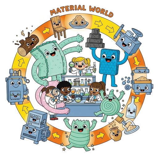 Free Colorful Materials Friends Image - Cartoon, Materials, Science ...