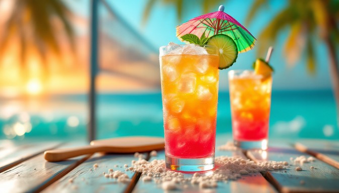 Free Tropical Sunset Cocktail Image - Drink, Beverage, Gradient ...