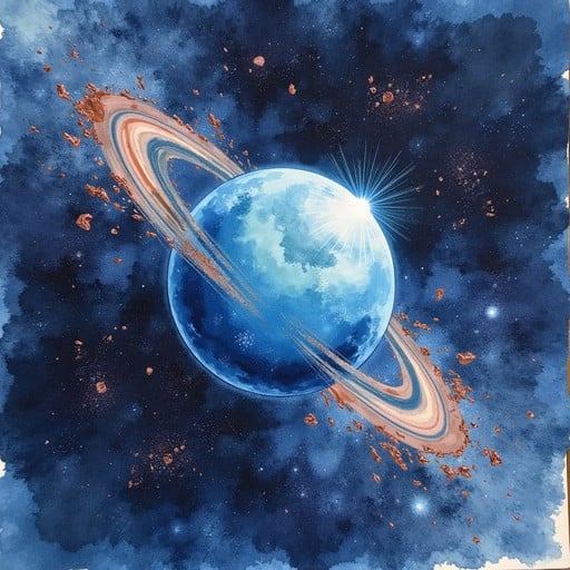 Free Celestial Copper Orbit Photo - Planet, Cosmic, Watercolor ...