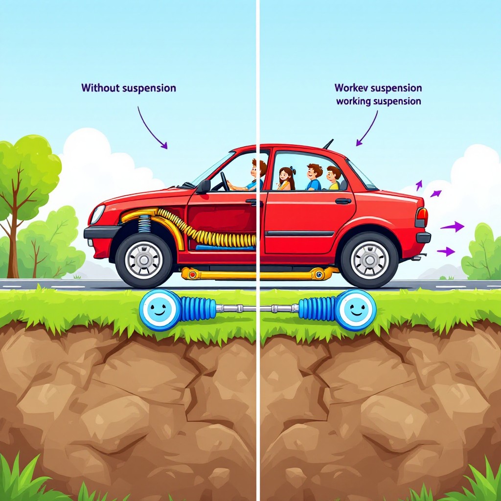 Car Without Spring Download Suspension System Comparison Image - Suspension, Car, Springs ...