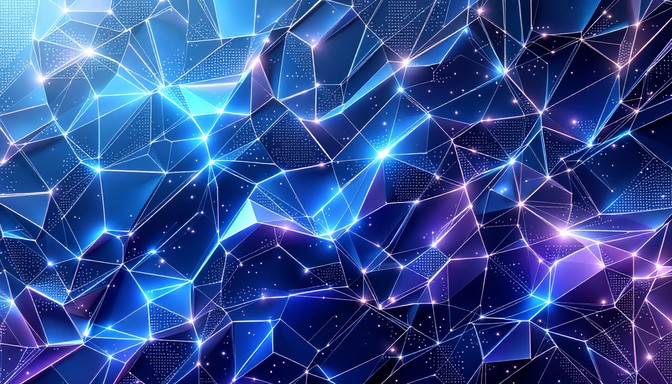 Crystal Network Patterns Free Crystalline Digital Network Image - Geometric, Futuristic ...