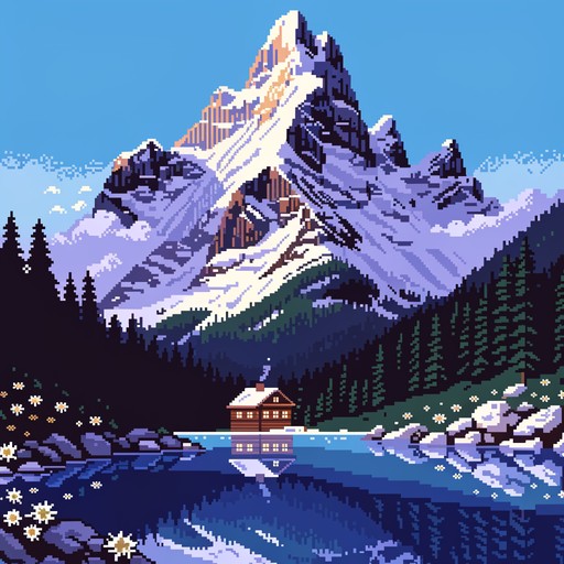 Free Pixel Mountain Paradise Image - Pixel, 8-bit, Retro | Download at ...