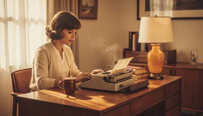 Free Vintage Typing Moment Image - Vintage, Typewriter, Woman ...