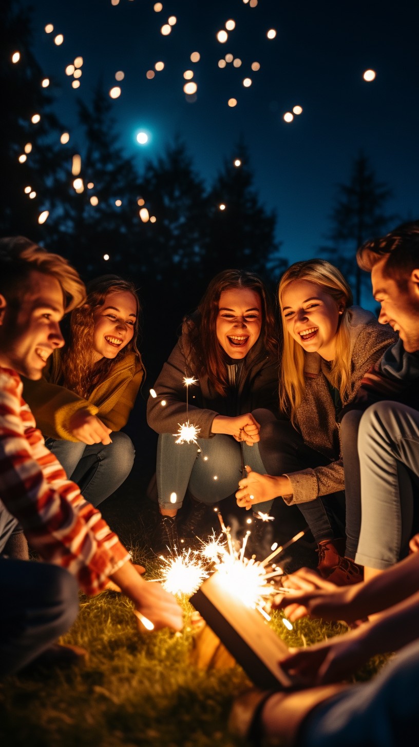 Free Sparkling Night Fun Image - Friends, Nighttime, Sparklers ...