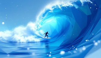 2d Wave Rider Design Free Geometric Wave Rider Image - Surfer, Wave, Barrel | Download at ...