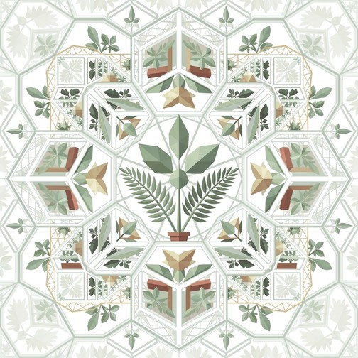 Free Botanical Tessellation Pattern Image - Geometric, Pattern ...