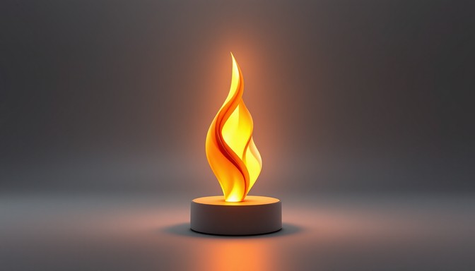 Download Glowing Fire Sculpture Image - Fire, Flame, Sculpture | StockCake