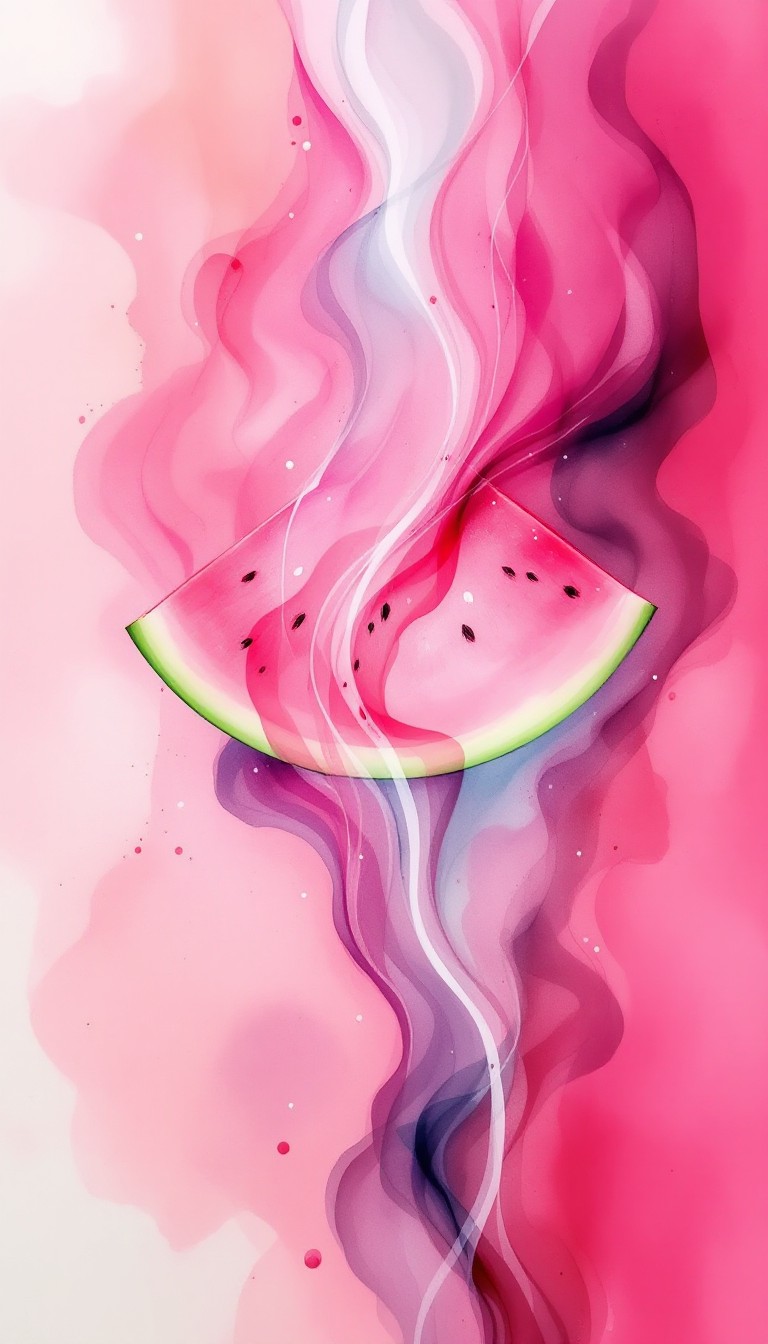 Free Flowing Watermelon Dreams Image - Watercolor, Watermelon, Pink ...