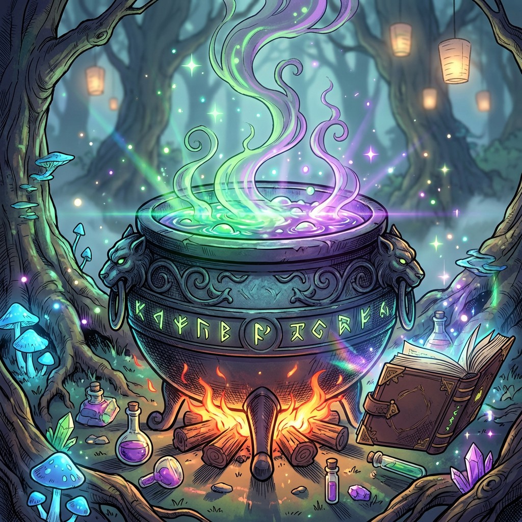 Free Magical Potion Brewing Image - Cauldron, Potion, Magic | Download ...