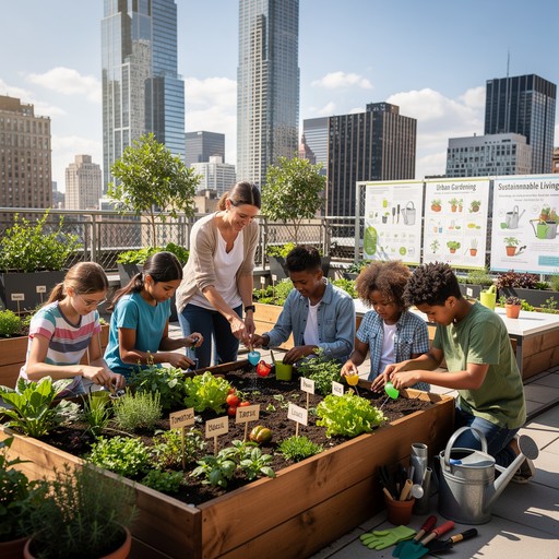 Educational Rooftop Free Urban Garden Learning Image - Rooftop, Garden, Classroom ...