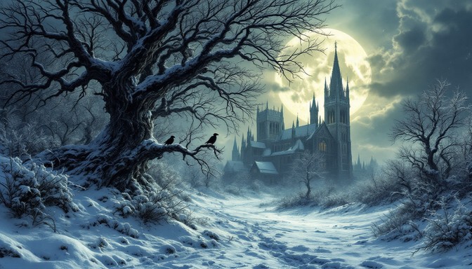 Free Moonlit Gothic Castle Image - Gothic, Castle, Winter | Download at ...
