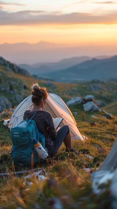 Free Camping at Sunset Image - Camping, Sunset, Mountains | Download at ...