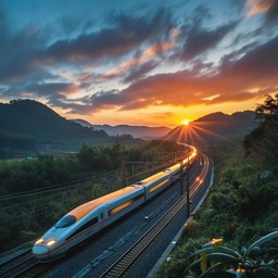 Free Sunset Train Ride Image - Train, Sunset, Motion | Download at ...
