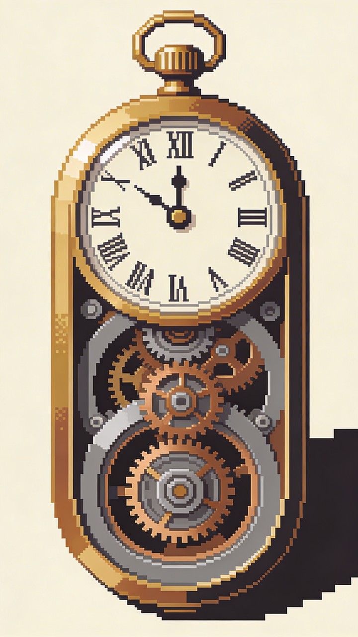Free Clockwork Pixel Art Image - Clockwork, Pixel, Isometric | Download ...