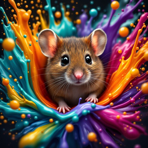 Free Colorful Mouse Magic Image - Mouse, Rodent, Paint | Download at ...