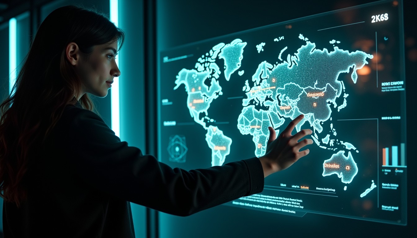 Free Global Data Interface Image - Futuristic, Holographic, Technology ...