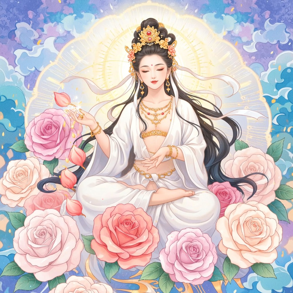 Divine Rose Color Free Divine Rose Goddess Image - Goddess, Spiritual, Roses | Download ...