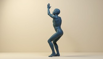 Free Fragmenting Human Form Image - Minimalist, Sculpture, Blue ...