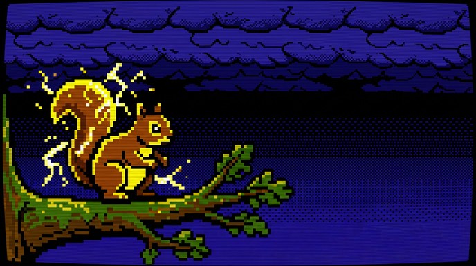 Blocky Squirrel Free Electric Squirrel Sparks Image - Pixel, Retro, Squirrel | Download ...