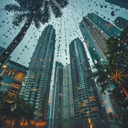 Free Rainy Urban View Image - Rain, City, Skyscrapers | Download at ...