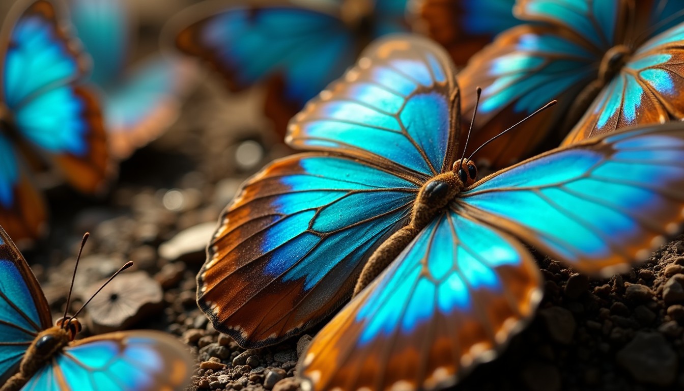 Free Iridescent Blue Butterflies Image - Butterflies, Morpho, Blue ...