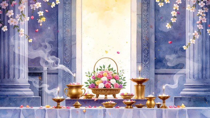 Free Sacred Altar Offerings Image - Altar, Offerings, Watercolor ...