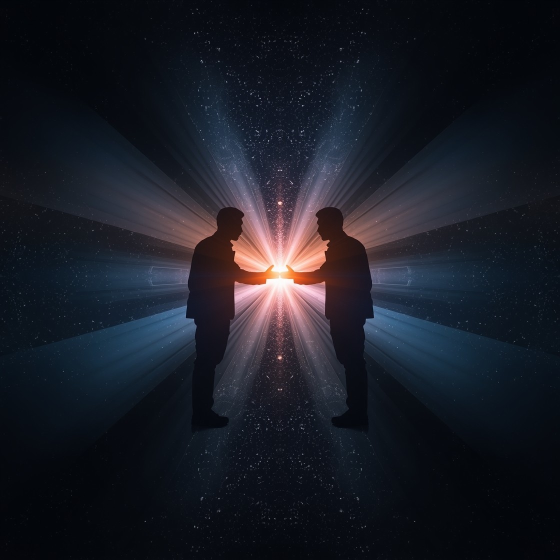 Free Cosmic Human Connection Photo - Silhouette, Cosmic, Connection ...