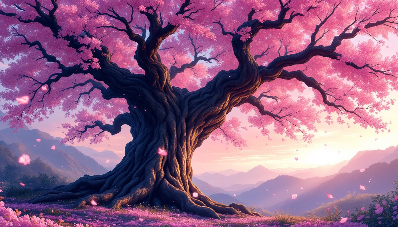 Free Magical Sakura Tree Image - Sakura, Anime, Tree | Download at ...