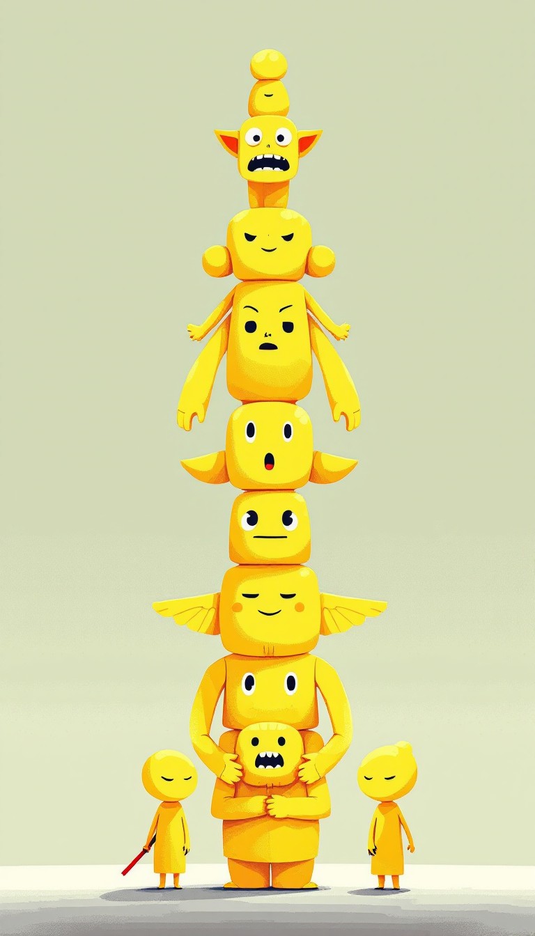 Totem Stack Free Expressive Yellow Totem Image - Yellow, Totem, Stack | Download at ...