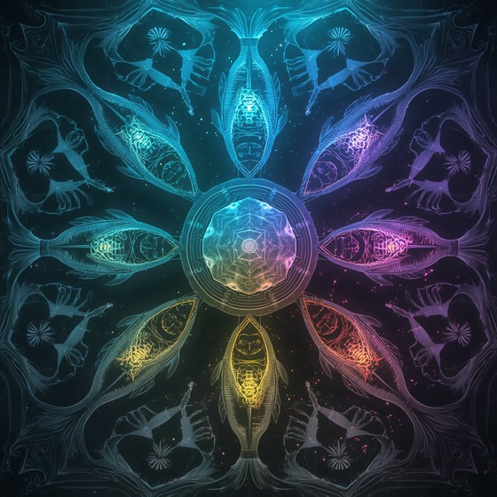 Free Luminescent Fish Mandala Image - Fish, Mandala, Bioluminescent ...
