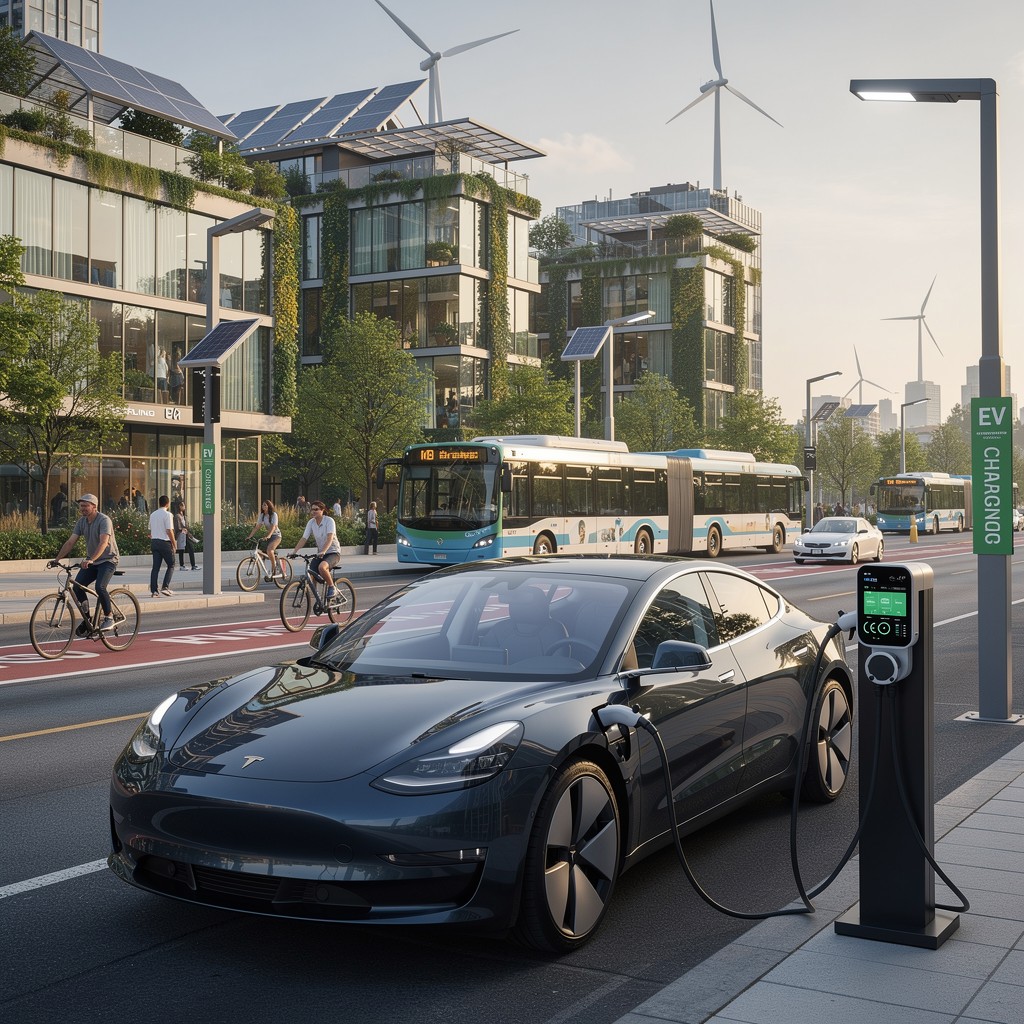 Free Sustainable City Transportation Image - Electric, Vehicle, Car ...
