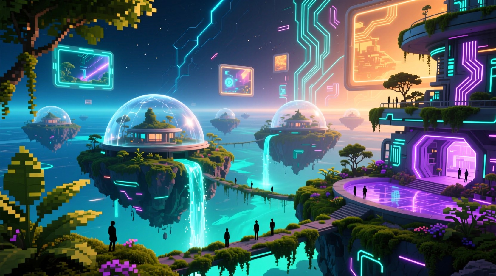 Free Floating Bionic Haven Image - Futuristic, Bionic, Sanctuary ...