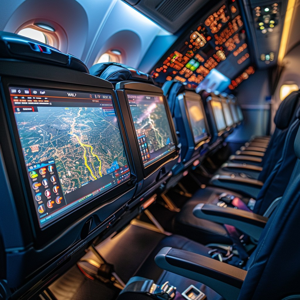 Free In-flight Entertainment System Image - Aircraft, Cabin, Screens ...